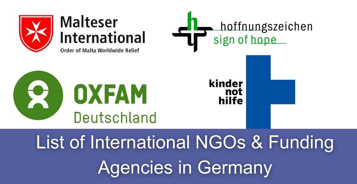 List of International NGOs & Funding Agencies in Germany